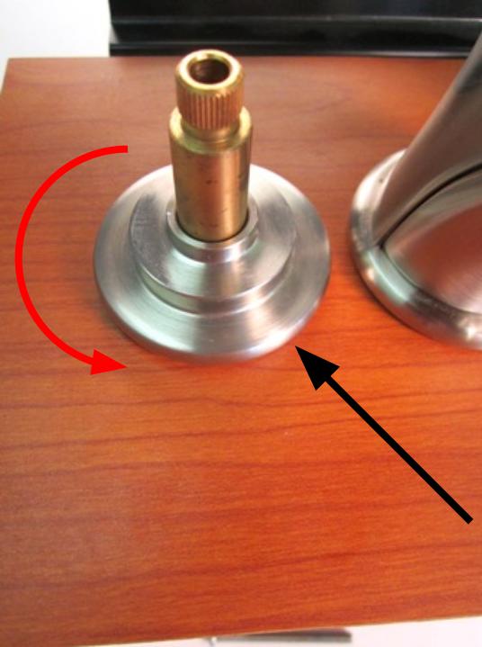 The cartridge should now be visible. In some cases, there is still a trim ring that needs to be removed