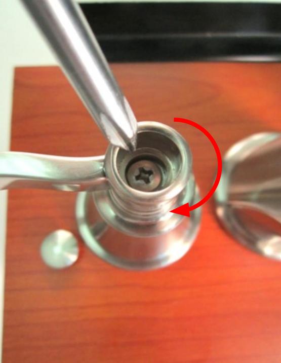 Use a screwdriver to install the screw.