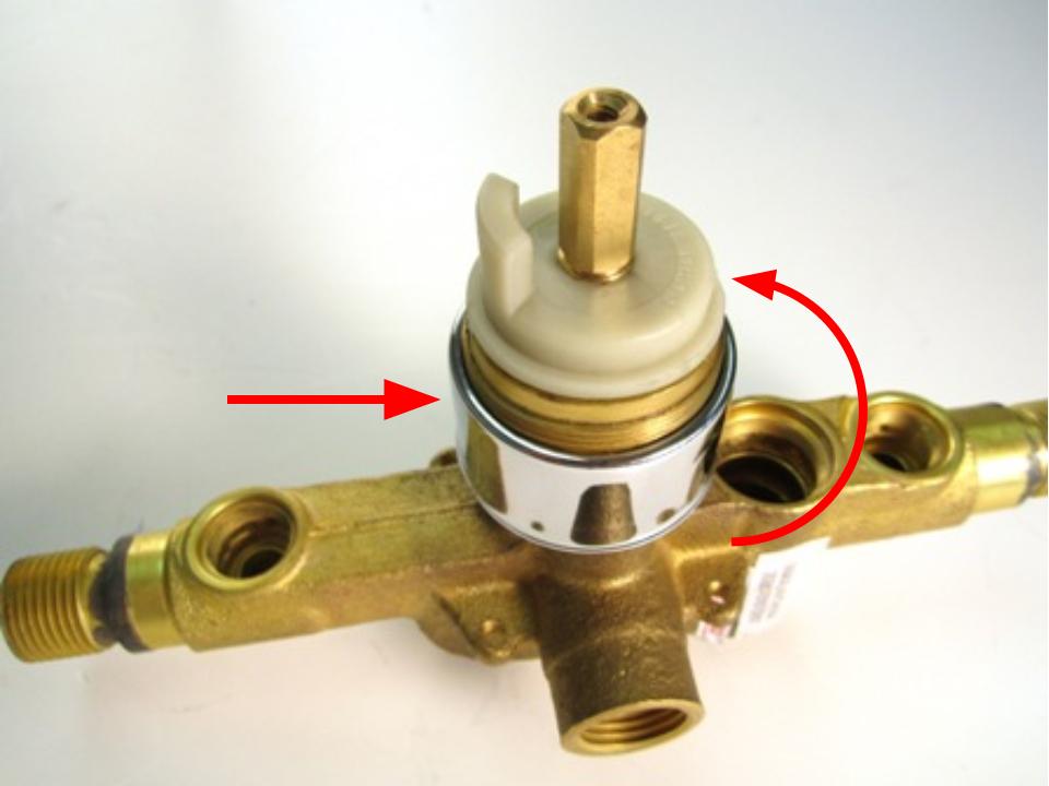 Remove the sleeve by unscrewing counter-clockwise.