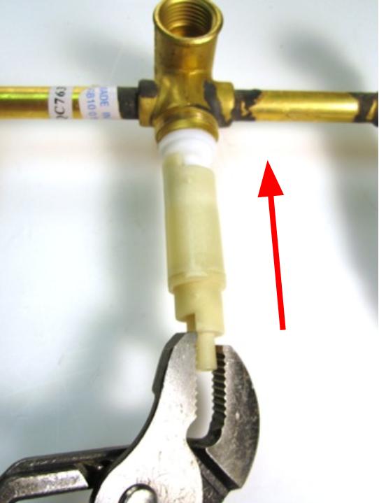 Re-install the stem extension. If the two pieces of the stem extension have separated, connect them by lining up the matching notches.