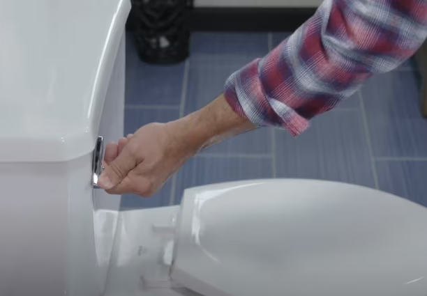 Flush the toilet until the tank is empty