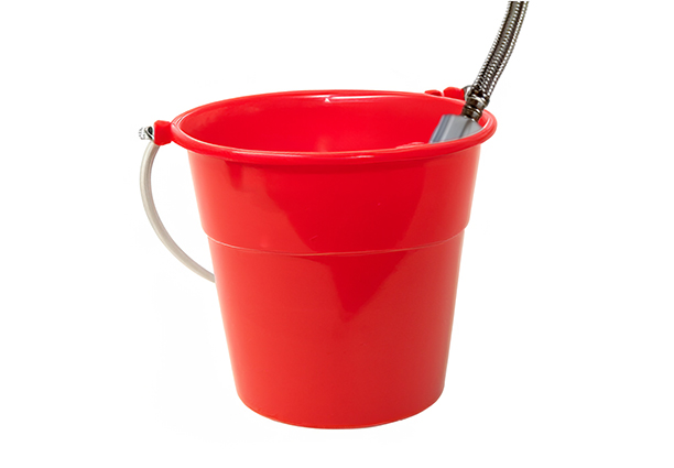 Turn on the water, flush the supply line into a bucket. Then close the water.