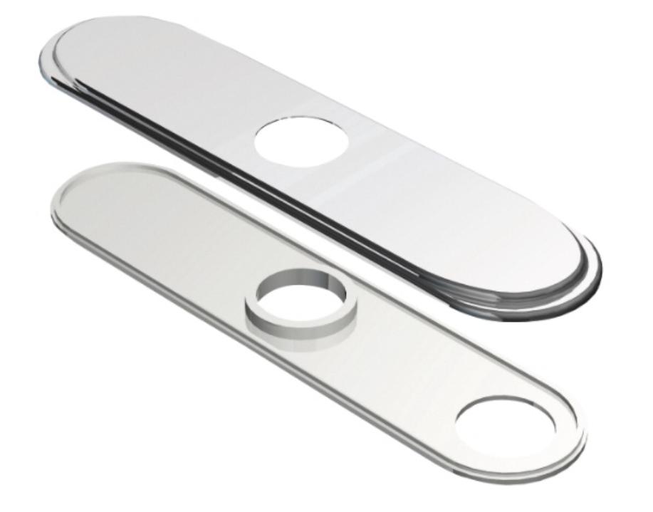 If the cover or putty plate for your faucet is damaged, the parts will need to be replaced.