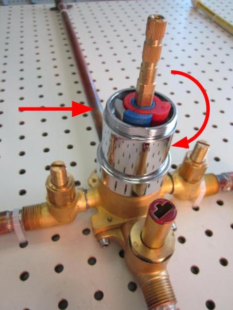Re-install the sleeve. To avoid over-tightening the sleeve, hand tighten the sleeve, and then use the adjustable pliers to apply a quarter turn. Approximately 10-14 lbs of torque are required to properly install the sleeve.