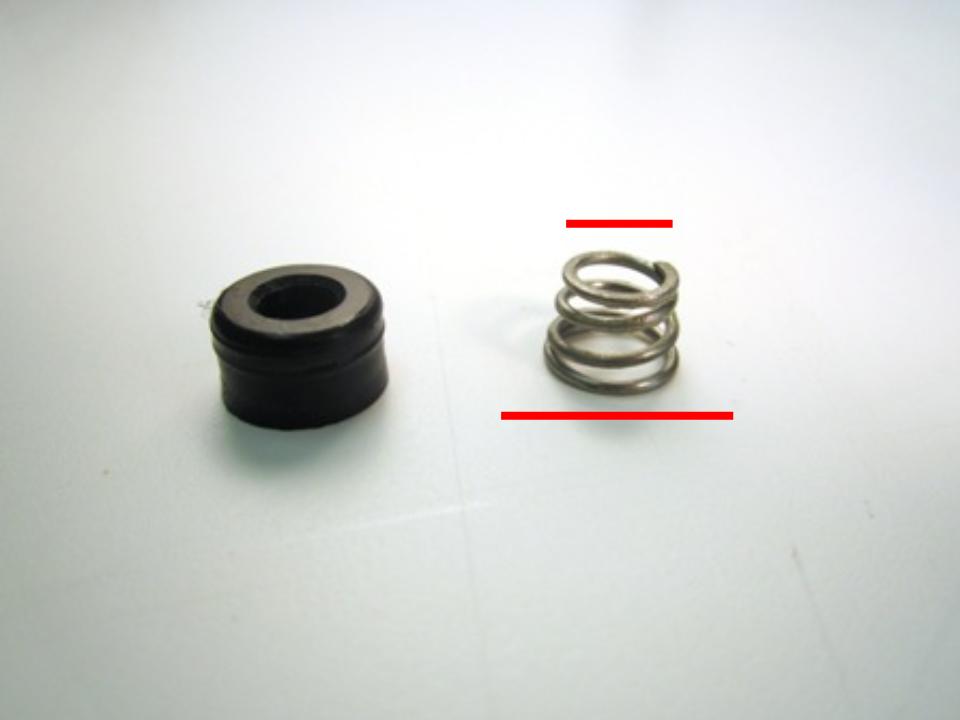 The base of the spring is wider that the top.